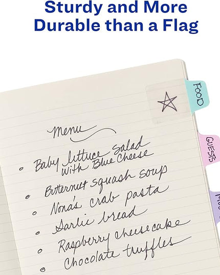 Avery Mini Ultra Tabs, 1" x 1.5", 2-Side Writable, Pastel Colors, 40 Repositionable Tabs, 72 Packs (74761)