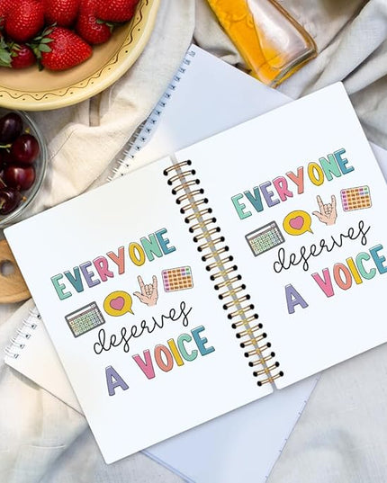 dvhdajed Everyone Deserves a Voice Mental Health Journaling Notebooks, Therapy Therapist Journal Spiral Notebook for Women, Mental Health Pathologist Office School Supplies Gifts, 5.5x8.3 In