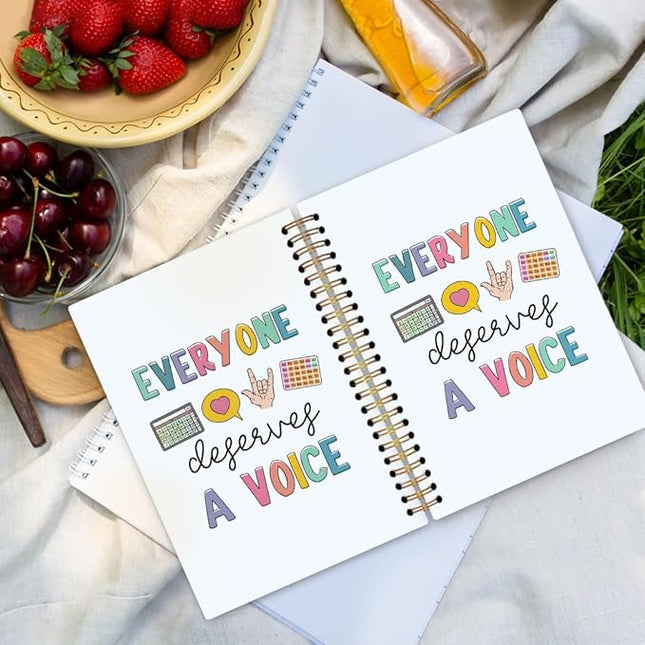dvhdajed Everyone Deserves a Voice Mental Health Journaling Notebooks, Therapy Therapist Journal Spiral Notebook for Women, Mental Health Pathologist Office School Supplies Gifts, 5.5x8.3 In