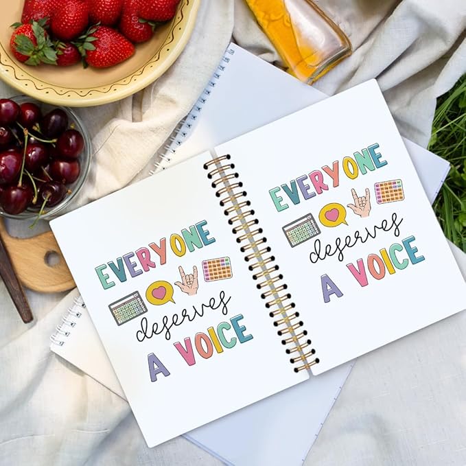 dvhdajed Everyone Deserves a Voice Mental Health Journaling Notebooks, Therapy Therapist Journal Spiral Notebook for Women, Mental Health Pathologist Office School Supplies Gifts, 5.5x8.3 In