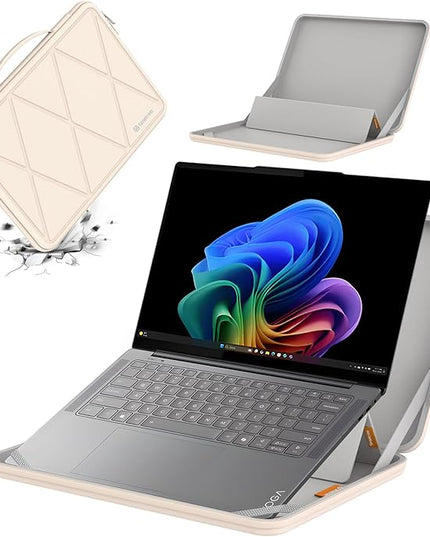 Smatree MS60T Hard EVA Protective Sleeve Case with Stand Compatible for 14 inch Lenovo Yoga 7i 2-in-1 Gen 10/9/8, for ThinkPad P14s Gen 3, for 14.5 inch Lenovo Yoga Pro 7 Laptop Notebook Bag, White