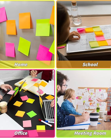35 Pack Sticky Notes Bulk 3 x 3 In Self Stick Notes Pads Colorful Posted Note in 5 Bright Color Adhesive Paper Memo 75 Sheets/Pad Easy to Post note pad for Office Home School Notebook Wall Door Window