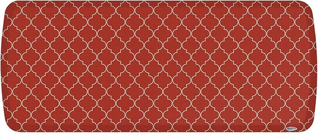 GelPro Elite Premier Anti-Fatigue Kitchen Comfort Floor Mat, 20x48", Lattice Garnet Stain Resistant Surface with therapeutic gel and energy-return foam for health & wellness