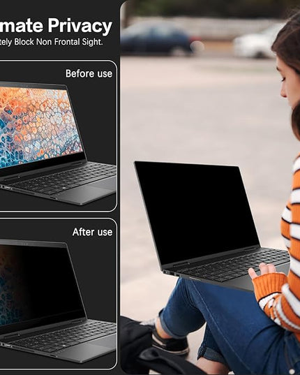 Laptop Privacy Screen 15.6 Inch 16:9 Aspect Ratio, Laptop Screen Privacy Shield Compatible With Lenovo Hp Dell Acer Asus Thinkpad Envy Xps, Removable Anti Glare Blue Light Computer Filter Protector