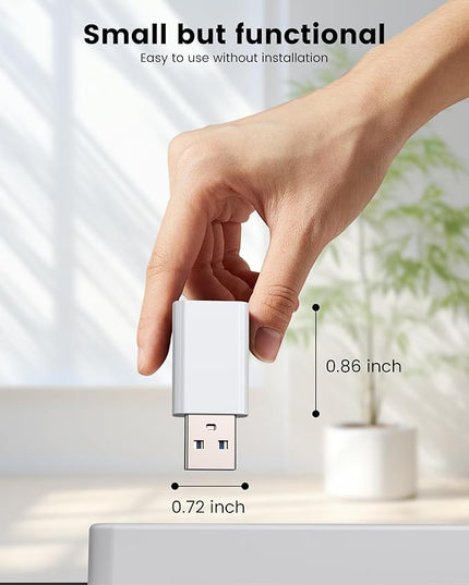 MOSWAG USB to USB C Adapter, USB C Female to USB Male Adapter Compatible with Apple MagSafe Watch 9/8/7/SE/Ultra, for iPhone 17 16 15 14 13 Mini Pro Max,iPad,Galaxy Note,Pixel,CarPlay,Wall Plug