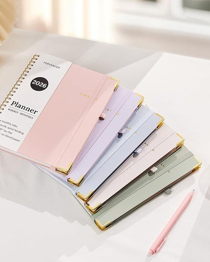2026 Planner, Forvencer Calendar Planner Weekly and Monthly, Jan 2026-Dec 2026, 6" X 8", Hardcover Agenda Book, Daily Journal Organizer with Inner Pocket, Notebook for Office School, A5, Blue
