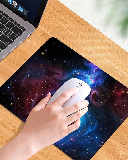 Shiny Blue Square Mouse pad, Texture, Waterproof, Anti Slip Rubber Base, Computer Mouse pad, Laptop Mouse pad