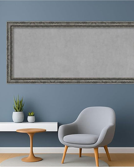 Amanti Art Black Framed Magnetic Board 24x52 Oversize Vision Board for use with Magnets, 100% Metal Sheet to Display Items as Office Decor or for Home Organization in mudroom, Kitchen or Kids Room