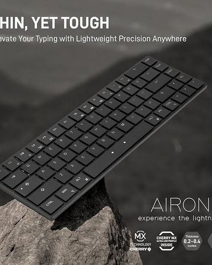 BAROCCOMiSTEL AIRONE Mechanical Keyboard, 65% Layout, Cherry MX ULP Switch, RGB Backlit, USB-C Cable, Windows/MacOS/iOS, Macro Support, Portable, Super Slim/Super Light, Black- Click