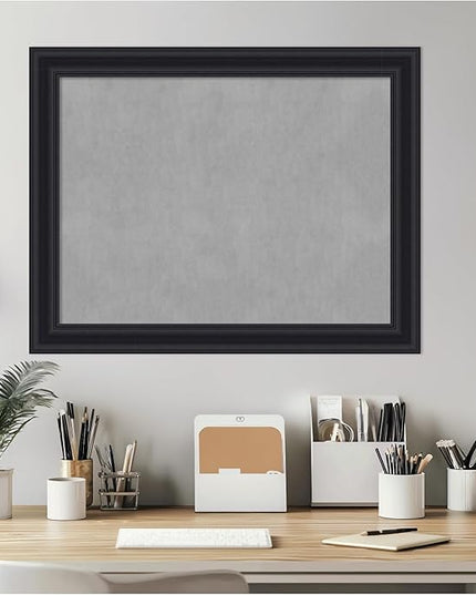 Amanti Art Black Framed Magnetic Board 22x28 Medium Vision Board for use with Magnets, 100% Metal Sheet to Display Items as Office Decor or for Home Organization in mudroom, Kitchen or Kids Room