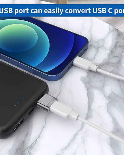 USB C Female to USB Male Adapter (4-Pack), Type C to USB A Charger Converter for iPhone 17 16 15 14 13 12 11 Pro Max, Samsung Galaxy S25 S24 S23 S22 Ultra, Apple iWatch Watch Series 7 8, AirPods,iPad