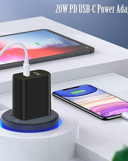 4 Pack USB C Charger Block, Dual Port Type C Wall Charger Fast Charging 20W Power Adapter Cube for iPhone 14/14 Pro/14 Pro Max/14 Plus/13/12/11, XS/XR/X, iPad, Samsung, More