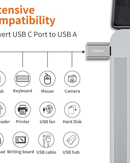 USB C to USB Adapter [2-Pack], Thunderbolt 3 to USB 3.0 OTG Adapter Compatible with MacBook Pro,Chromebook,Pixelbook,Microsoft Surface Go,Samsung Galaxy S10 S20 S21 S22 Ultra,iPhone 15 16 17 Pro Max