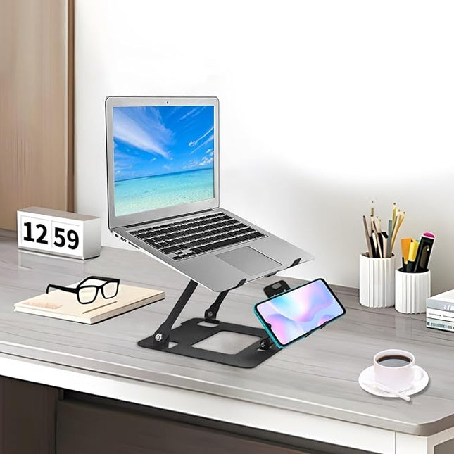 Ywmsfl Foldable Computer Stand Adjustable Tablets Holder Bracket Ergonomic for Laptops Tablets Phones Lightweighted Office Desk with