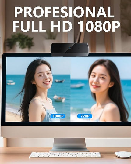 Full HD 1080p Webcam for pc Camera for Computer Laptop Web cam Desktop Streaming Camera,Built-in Mic,Plug & Play USB