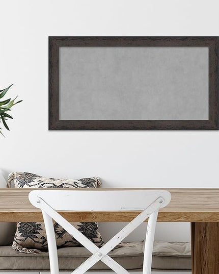 Amanti Art Black Framed Magnetic Board 15x27 Small Vision Board for use with Magnets, 100% Metal Sheet to Display Items as Office Decor or for Home Organization in mudroom, Kitchen or Kids Room