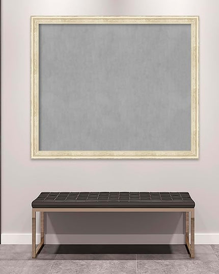 Amanti Art White Framed Magnetic Board 44x52 Oversize Vision Board for use with Magnets, 100% Metal Sheet to Display Items as Office Decor or for Home Organization in mudroom, Kitchen or Kids Room