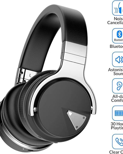 Million Sold 10 Years Classic E7 Active Noise Cancelling Headphones with Upgraded Noise Cancellation, Bluetooth Headphones Wireless with HD Sound Vivid Deep Bass, for Home Office Travel Birthday Gift