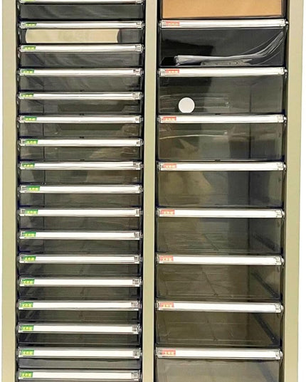 File Cabinet 27 Transparent Drawers Vertical Home Office Storage Cabinet Paper Organizer Document Filing for Small Parts