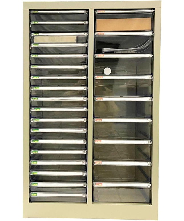 File Cabinet 27 Transparent Drawers Vertical Home Office Storage Cabinet Paper Organizer Document Filing for Small Parts