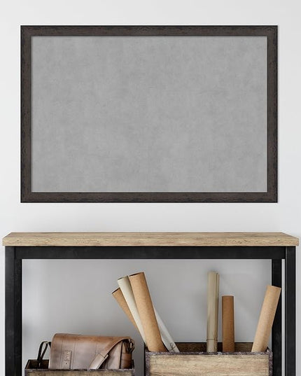 Amanti Art Black Framed Magnetic Board 27x39 Large Vision Board for use with Magnets, 100% Metal Sheet to Display Items as Office Decor or for Home Organization in mudroom, Kitchen or Kids Room