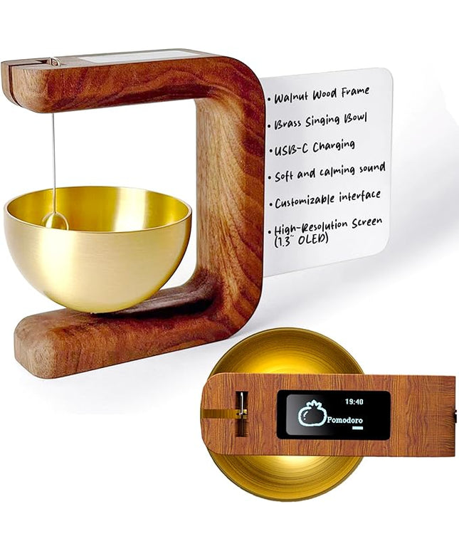 Pro Timer P2 - Elegant Wooden Pomodoro Timer - an Original Productivity Tool with Magnetic Memo Board – High-End Quality Desk Device for Focus, Meditation & Productivity - Ideal for Work & Study