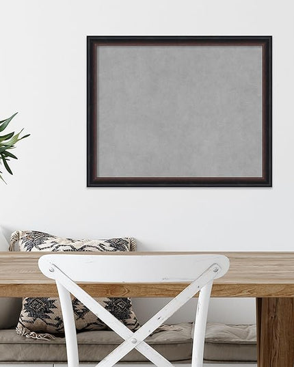 Amanti Art Black Framed Magnetic Board 18x22 Small Vision Board for use with Magnets, 100% Metal Sheet to Display Items as Office Decor or for Home Organization in mudroom, Kitchen or Kids Room