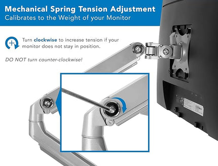 Mount-It! Dual Monitor Arm Mount Desk Stand | 2 x 3.0 USB Ports | Articulating Mechanical Spring Height Adjustable | Fits Two 24 27 29 30 32 Inch VESA 75 100 Compatible Screens | C-Clamp and Grommet