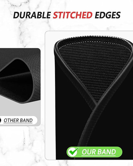 ITNRSIIET Mouse Pad Non-Slip Rubber Base Smooth Surface Stitched Edges Waterproof Durable Compatible with All Mice for Office & Gaming, Desk Accessory, Diameter 8.7 inch, JetBlack Solid