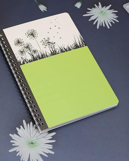 Yansanido Spiral Notebook, 4 Pcs A5 Thick Tree Design Hardcover 8mm Ruled 4 Color 80 Sheets -160 Pages Journals for Study and Notes (Tree)