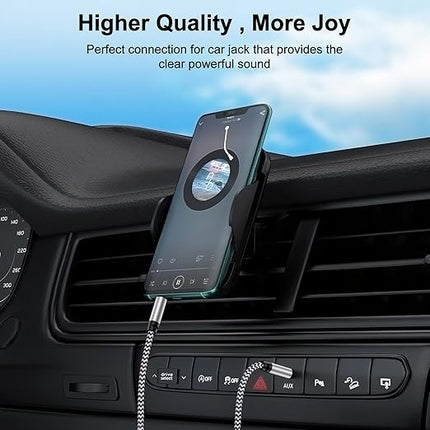 HOOTEK Headphone Extension Cable 6FT 3.5mm Male to Female Stereo Audio Extension Cable with Microphone Nylon Braided Aux Adapter Extender Cord for Headset iPhone iPad Smartphones Tablets Media Players