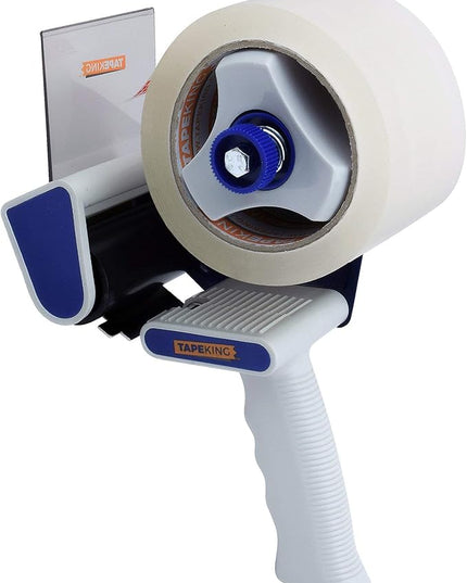 Tape King Packing Tape Dispenser Gun - Handheld Tape Gun with 1 Bonus Clear Packaging Tape (3 Inch Wide) - Shipping Tape for Sealing, Storing, and Moving Boxes, 1 Pack