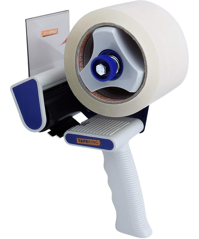 Tape King Packing Tape Dispenser Gun - Handheld Tape Gun with 1 Bonus Clear Packaging Tape (3 Inch Wide) - Shipping Tape for Sealing, Storing, and Moving Boxes, 1 Pack