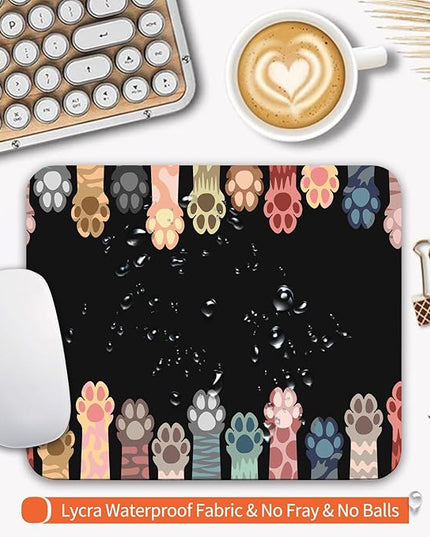 Square Mouse Pad Cute Cat Claw,Personalized Premium-Textured Custom Mouse Mat Design,Washable Mousepad Cloth,Non-Slip Rubber Base Computer Mouse Pads for Wireless Mouse