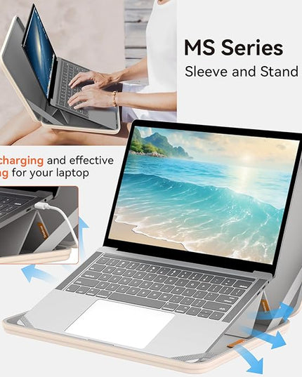 Smatree MS46T Hard EVA Protective Sleeve Case with Stand Compatible for 14 inch HP ZBook 8 G1i/G1a, for EliteBook 8 G1iN/G1i/G1a, for OmniBook X Laptop Next Gen AI PC 14/OmniBook X Laptop 14, White