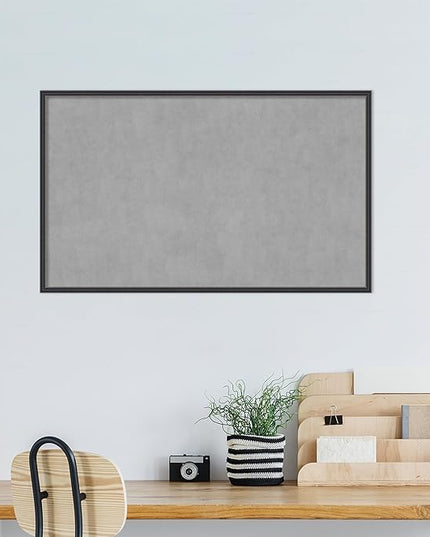 Amanti Art Black Framed Magnetic Board 25x41 Large Vision Board for use with Magnets, 100% Metal Sheet to Display Items as Office Decor or for Home Organization in mudroom, Kitchen or Kids Room