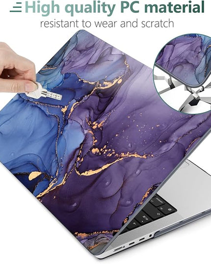 DONGKE Case for M5 MacBook Pro 14 inch 2025 2024-2021 M4 M3 M2 M1, Plastic Hard Shell Cover Compatible with A3434 A3112 A3401 A3185 A2992 A2779 A2442, Retina XDR Display & Touch ID, Abstract Marble