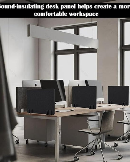 12 Pcs Acoustic Desk Divider with Pushpins 16 x 24 Inch Freestanding Privacy Table Panel for Noise Reduction, Visual Distractions Absorbing Sound Proof Cubicle