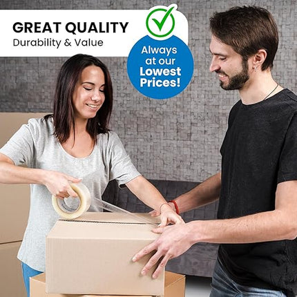 Lifetime Supplies 12 Rolls | 2.4 mil Clear | 65 Yards Each (780 Yards Total) | 2" Premium Packing Tape Heavy Duty Packaging Tape for Shipping Moving Stronger Thicker