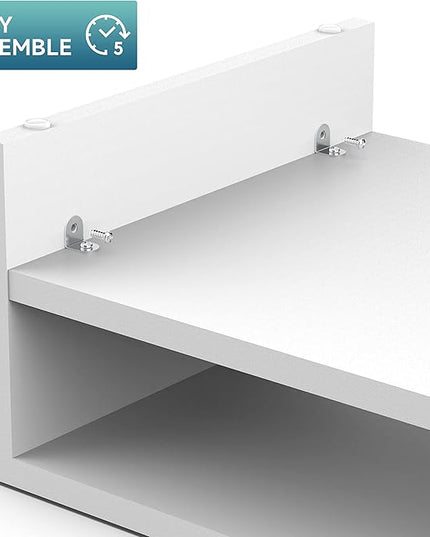 FITUEYES Monitor Stand - 2 Tier Computer Monitor Riser Shelf, Wood Desktop Stand for Laptop Computer Screen, Desk Organization, Office Supplies