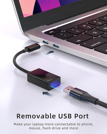 USB C to USB 3.0 Adapter [2 Pack], USB C Male to USB Female OTG Cable Thunderbolt3 to USB Adapter Compatible with MacBook Pro/Air, iPhone 16 Pro Max/16 Plus/16/15, Galaxy S24/S23/S22/S21