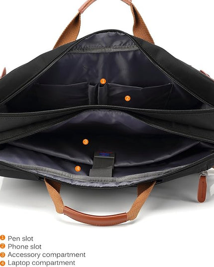 CoolBELL Convertible Backpack Messenger Shoulder bag Laptop Case Handbag Business Briefcase Multi-functional Travel Rucksack Fits 17.3 Inch Laptop For Men/Women (Grey)