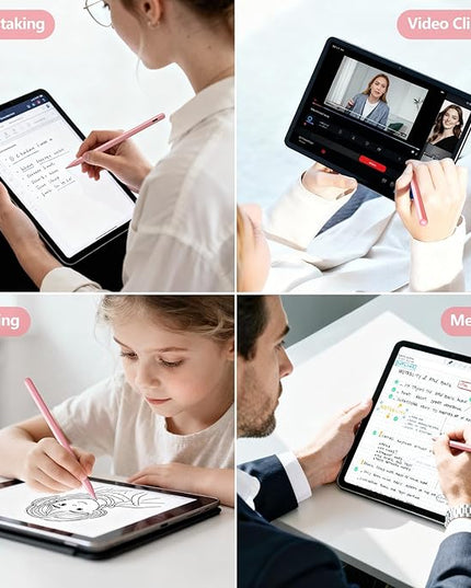 Stylus Pen for iPad 6th-11th Generation-2X Fast Charge Active Pencil Compatible with 2018-2025 Apple iPad Pro 11"/12.9"/M4, iPad Air 3/4/5/M2/M3,iPad mini 5/6 Gen-Pink