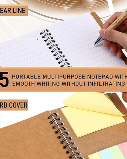 Jetec Inspirational Notebooks Bulk Spiral Notebook with Sticky Notepad Motivational Pens Valentines Day Gifts for for Employee Coworker Nurse Staff Teacher Nurse Volunteer(25 Sets,Amazing)