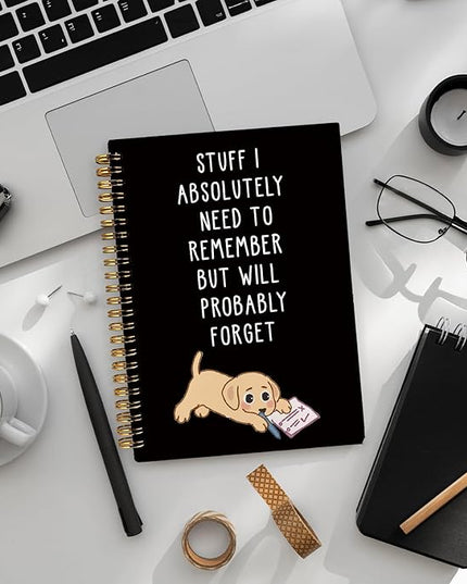 LIANGW Funny Labrador Retriever Puppy Gifts Spiral Notebook Journal, Labrador Retriever Gifts Journal for Writing, Pet Dog Mom Owner Lovers Gift, Dog School Office Stuff Supplies, 5.5x8.3 Inch