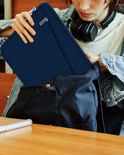 Laptop Sleeve Case, 15.6 inch, Durable Computer Carrying Bag Protective Case Briefcase Handbag with Front Pocket, Slim Laptop Cover for 15.6 Inch HP, Dell, Lenovo, Asus, Notebook, Blue