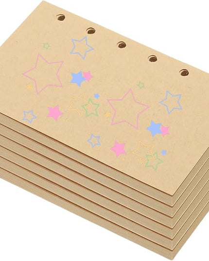 PATIKIL Colored Loose Leaf Paper, 5" x 3.2"(A7) 300 Sheets 6 Holes Punched 150GSM Blank Binder Refill Paper Supplies for Office Note Taking Teacher Planner Journal Notebook, Khaki