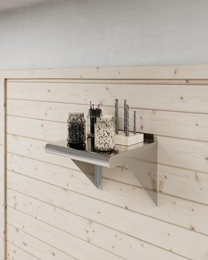 AmGood 12 in. x 12 in. Stainless Steel Wal Mount Shelf. Commercial/Home. Kitchen, Restaurant, Garage, Laundry, Utility Room. NSF