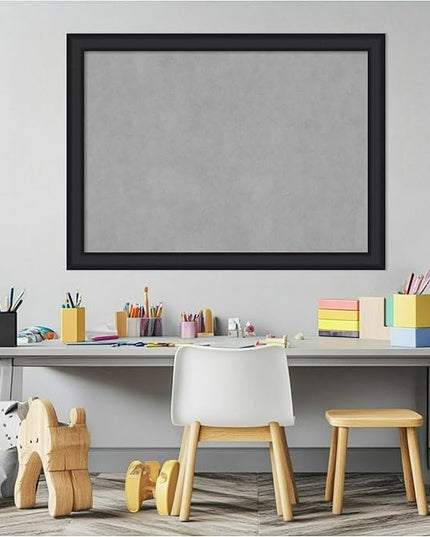 Amanti Art Black Framed Magnetic Board 23x31 Medium Vision Board for use with Magnets, 100% Metal Sheet to Display Items as Office Decor or for Home Organization in mudroom, Kitchen or Kids Room