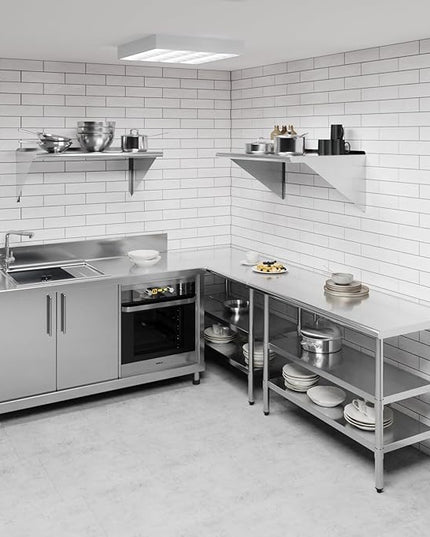 AmGood 36" Long X 24" Deep Stainless Steel Wall Shelf | NSF Certified | Appliance & Equipment Metal Shelving | Kitchen, Restaurant, Garage, Laundry, Utility Room